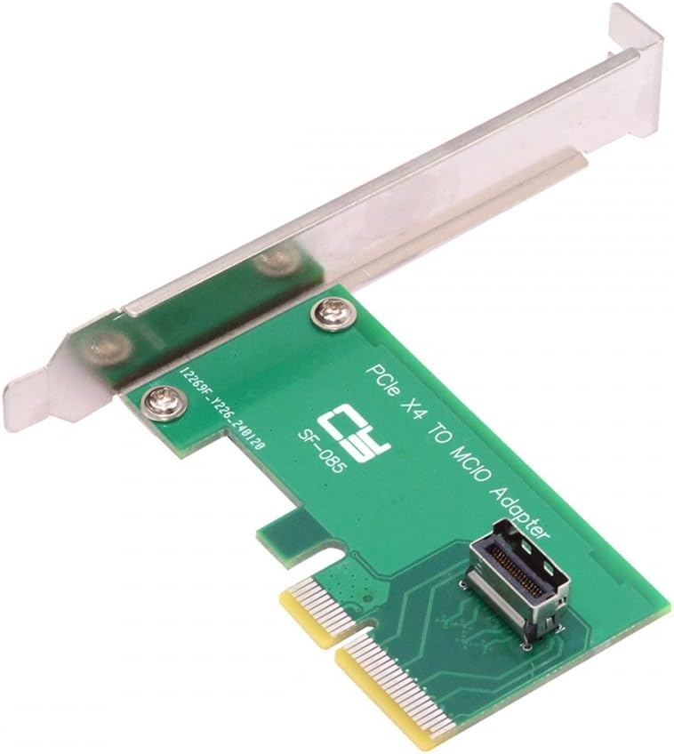 CY Card PCI-Express 5.0 4.0 4X to MCIO Mini Cool Edge IO Female Host Adapter for PCIe Nvme U.2 SSD - Image 1